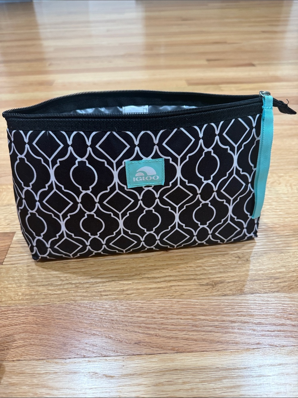 Igloo Black & Teal zippered Bag